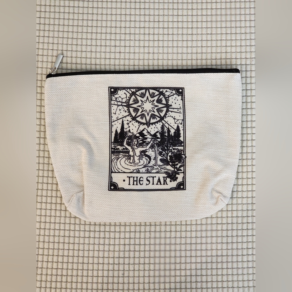 Cosmetic Bag with Zipper - The Star Tarot Card
